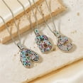 thumbnail image 4 of HIJONES Women's Stainless Steel Trendy Bubble Rainbow Letter Necklace Cubic Zirconia Alphabet Name Pendant Necklace Silver P, 4 of 6