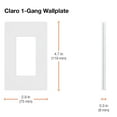thumbnail image 2 of Lutron SC-1-BI Claro Single-Gang Wallplate, Biscuit, 2 of 6