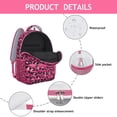 thumbnail image 4 of Leopard Print Backpack for School,Cute School Bag,Schoolbag with Adjustable Shoulder Straps & Padded Back,15.3"x11"x6.7", 4 of 6