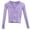 Purple, variant on MEZZALL Girls Ballet Dance Crop Tops Sweater Long Sleeve Sport Sweatshirt With Thumb Hole Breathable Toddler Knitwear, Purple, 1-3 Years