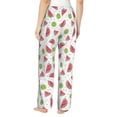 thumbnail image 3 of Uemuo Watermelon And Kiwi Pattern Women's Wide Leg Palazzo Lounge Pants with Pockets Light Weight Loose Comfy Casual Pajama Pants-Medium, 3 of 9
