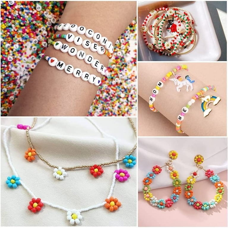 BIBOKLTIY 48690 Pieces 2 mm 114 Colours Glass Beads for Threading, Bead  Bracelets Making Yourself, Bead Set Bracelets, Small Beads for Bracelets  with 500 Beads Letters, Mini Beads for Bracelets : : Home & Kitchen