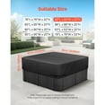 thumbnail image 2 of KFFKFF Outdoor Hot Tub Cover, 80 x 80 x 20 Inch Weather-Resistant and Waterproof Protector, Crafted from Durable 600D Oxford Fabric with 950N Tear Resistance, Square Spa Cover for Hot Tub, Black, 2 of 9