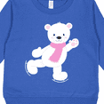 thumbnail image 3 of Inktastic Polar Bear, White Bear, Ice Skating Bear, Scarf Toddler Sweatshirt, 3 of 4