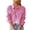 Pink, variant on Zysthvn Long Sleeve Denim Jackets for Women Plus Size Casual Single Breasted Womens Coat Jacket Button with Pockets Solid Relaxed Fit Tops