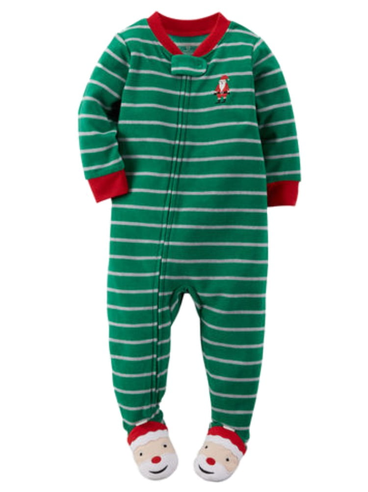 Carters Infant & Toddler Boys Christmas Fleece Blanket Sleeper Sleep & Play 4T Green