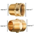 thumbnail image 3 of Garden Hose Connector, 3/4'' GHT Female and Male to 3/4'' NPT Male, Metal Brass Water Hose to Pipe Thread Adapters and Fittings, 3 of 6
