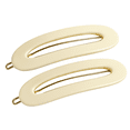 thumbnail image 2 of French Amie Oval Loop Small Hair Clip - Snap Tige Boule Women Barrette Set Of 2 (WhiteTokyo), 2 of 13
