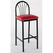 Alston Quality 1902 BLK-Ivory 30 inch Parlor Bar Stool Black Frame by Alston Quality