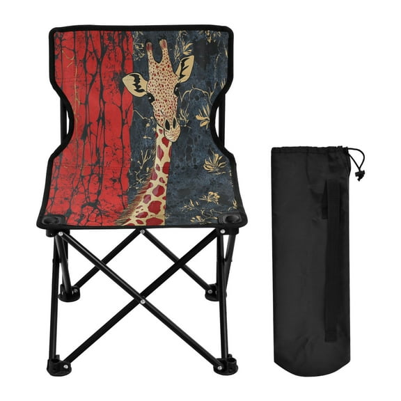 BZSMCE Camping Chairs Modern Giraffes Pattern Folding chair