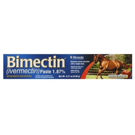 Ivesco Bimectin Equine Deworm Apple Flavor Paste For Horses, 0.21 Oz.