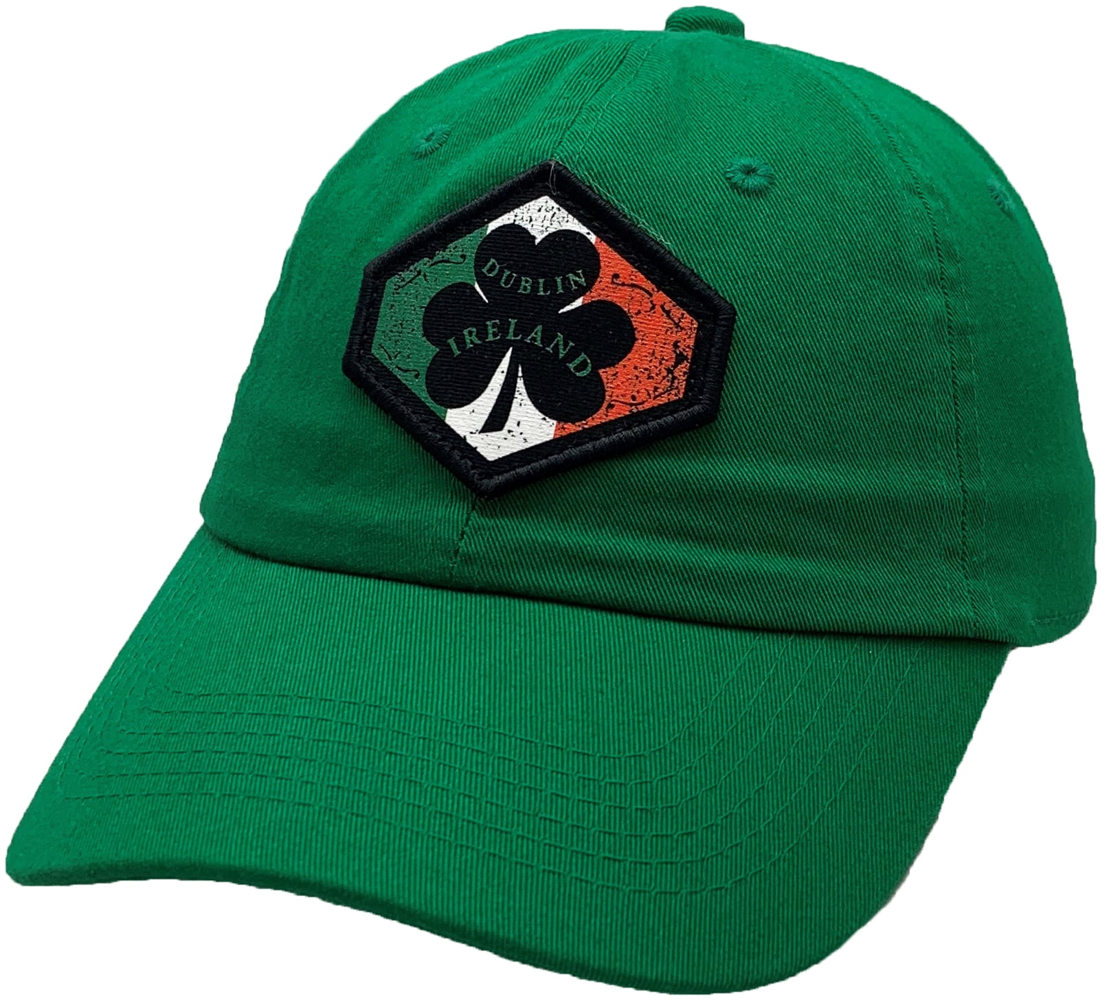 Dublin Ireland Flag Patch Slouch Hat Buckle Back