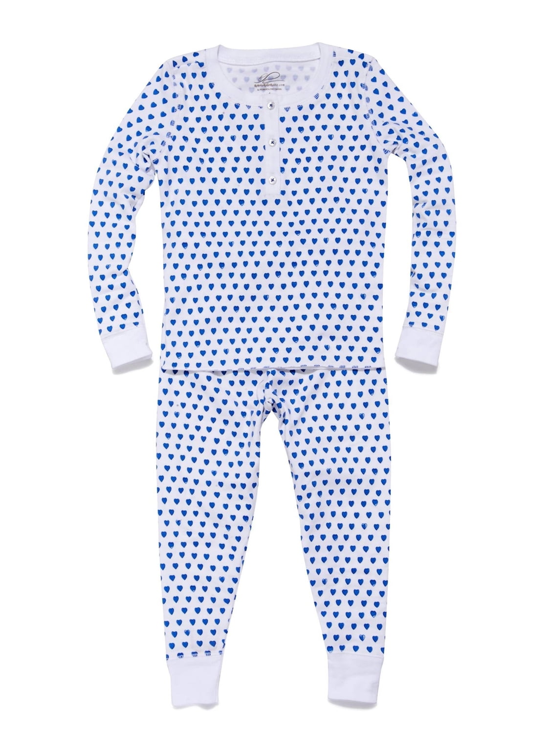 Roberta Roller Rabbit Girls Heart Pajamas 4 Years Blue Walmart