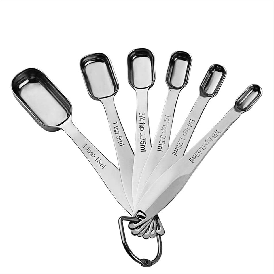 Classic Stainless Steel Measuring Spoons Square Kitchen Measuring Spoon