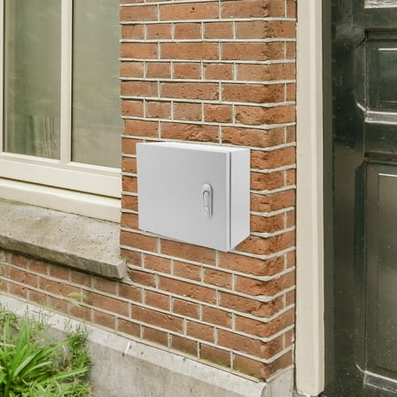Raindrops White Outdoor Electrical Power Distribution Box Waterproof Wall Mounted Enclosure for Harsh Weather