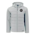 thumbnail image 2 of Men's-Cutter & Buck  Gray Philadelphia Union Evoke Hybrid Eco Softshell Recycled Full Zip Hooded Jacket, 2 of 3