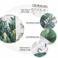 thumbnail image 6 of Shower Curtain Bathroom Set Watercolor Tropical Leaves Plant Waterproof Fabric Shower Curtains with Grommets&Hooks, Green Palm Leaf on White Privacy Bath Curtain for Bathtub 36x72in, 6 of 9