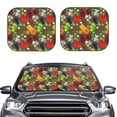 thumbnail image 2 of Goofa Begetable Pattern 2 Piece Car Windshield Sun Shade Foldable | Front Windshield Shade for Sun, Heat and UV Rays | Sunshade for Car Front Window-Medium, 2 of 7