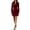 Red, variant on Blazer Dress for Women Long Sleeve Single Lapel Collar Slim Fit Bodycon Midi Dress Office Work Dresses