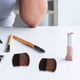 thumbnail image 5 of 3 mini brochas de maquillaje con mango corto, brocha para base de polvos, brocha para sombra de ojos, brocha cosmética pequeña para maquillaje, suministros de herramientas cosméticas, 5 of 8