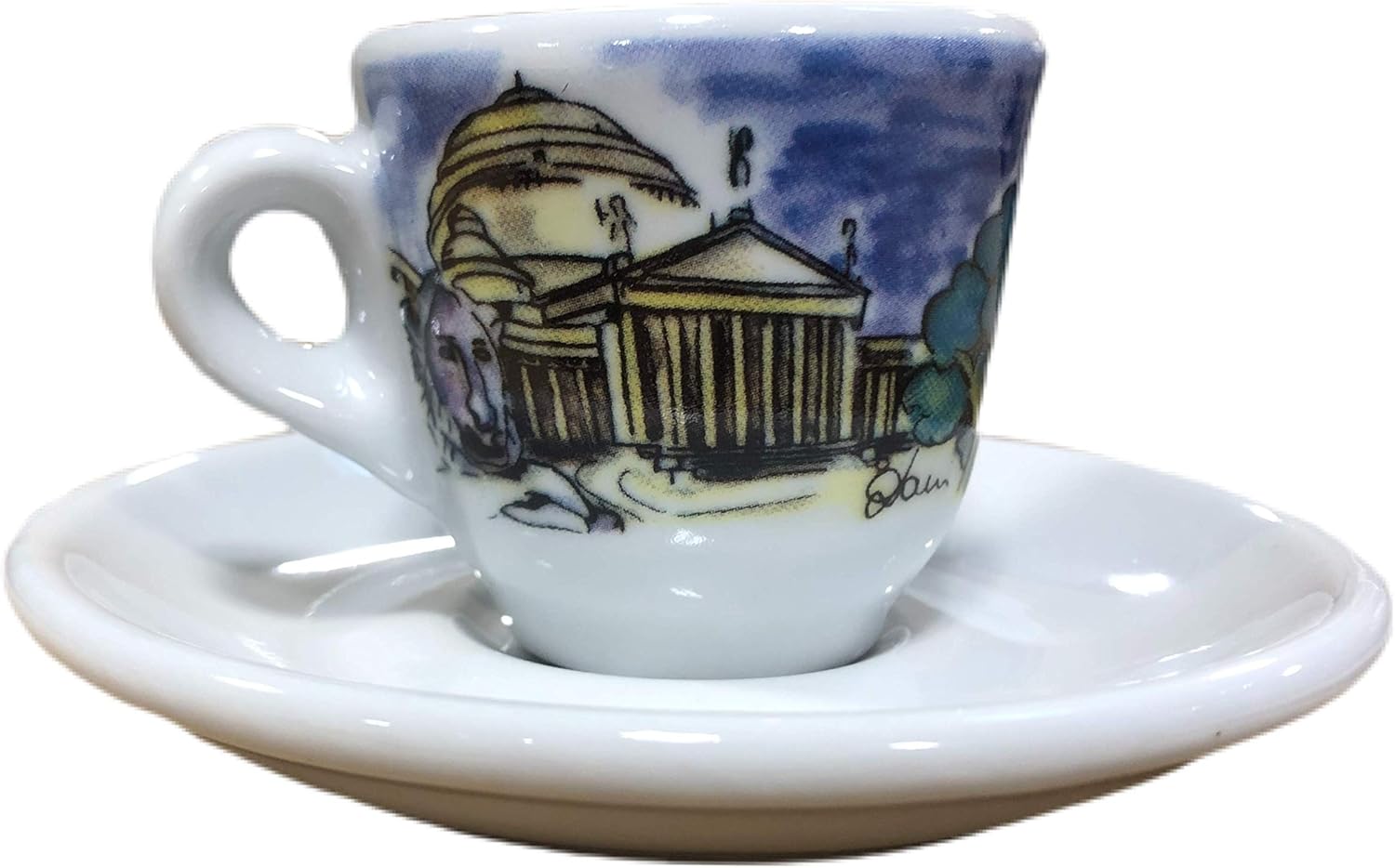 Nuova Point NPGEI Genova White Italian Cities 6-piece Espresso Cup & Saucer Set