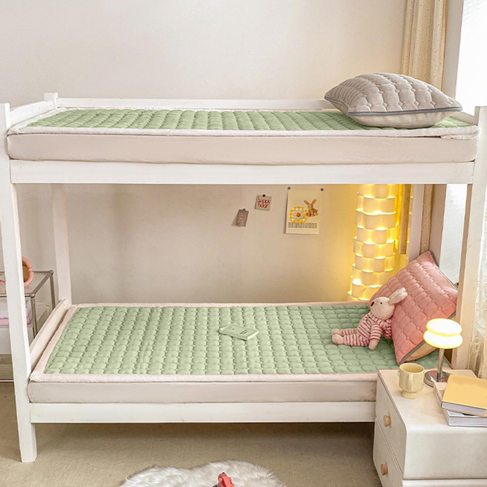 Tgbvmt Milk Velvet Mattress Pad Winter Antistatic 3-Layer Ergonomic Mattress Double Thickened Warm Mattress Pad for Student Dormitory Bunk Bed Single Size Floor Home Bedroom Sleep Rest Decor Favors