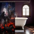 thumbnail image 3 of Manfei Fantasy Dragon Animals Shower Curtain 72Wx78L,Gothic Wildlife Bath Curtain,Red Blue, 3 of 5