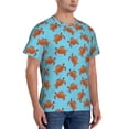 thumbnail image 2 of Vsdgher Turtle Print Men's Dry Fit Mesh Athletic Shirts Moisture Wicking Tennis T-Shirt Tops, 2 of 9