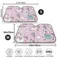thumbnail image 7 of Lsque Llama Unicorn and Rainbow Car Windshield Sun Shade | Accordion Folding Style Auto Shade for Car Truck SUV Van | Blocks UV Rays Sun Visor Protector | Medium, 7 of 7