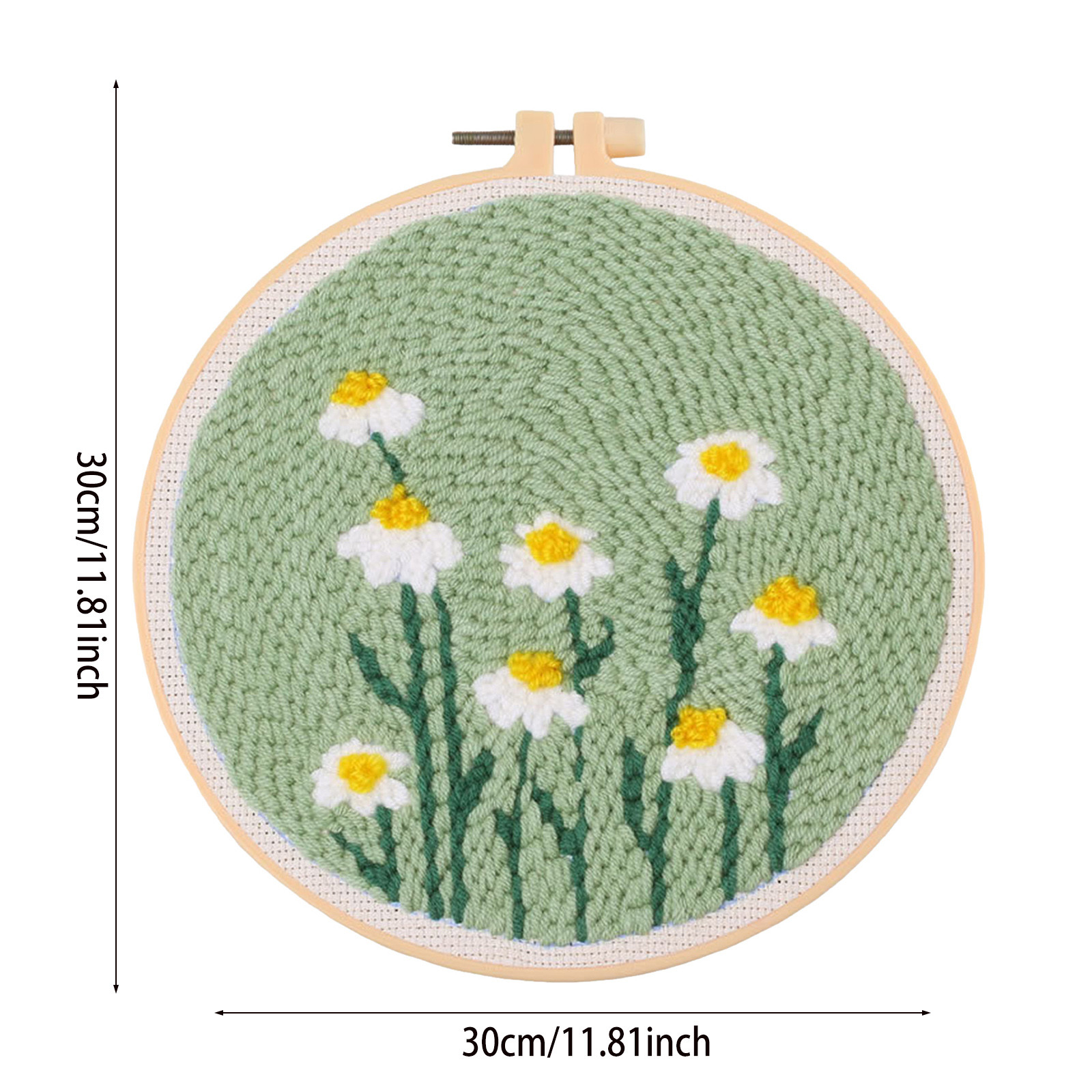 Juosiy DIY Punch Needle Kits For Beginners Daisy Flower With Hoop ...