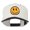 Natural Black, variant on Smile Face Embroidered Two Tone Cap - Natural Black OSFM
