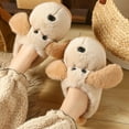 thumbnail image 5 of Otqutp Dog Fuzzy Slippers for Boys Girls Non-Slip Furry Soft House Slides Teen Fall Winter Warm Bedroom Indoor Shoes, 5 of 7