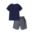 thumbnail image 2 of HILEELANG 4-13 Little/Big Boys Navy Athletic Dept Sport League Cotton Blend Tops & Shorts Set, Size 4-5Y, 2 of 8