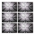 thumbnail image 2 of MKHERT Cool Rendering Basketball in Metallic Silver Color Placemats Table Mats for Dining Room Kitchen Table Decoration 12x18 inch,Set of 6, 2 of 4