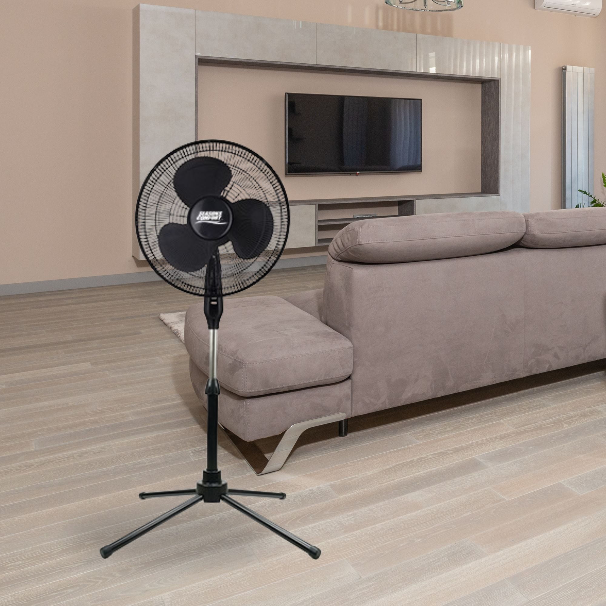 Seasons Comfort 18 Inch Oscillating Pedestal Fan, 3 Speeds, Adj Height - FPD18B