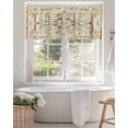thumbnail image 4 of Vintage Flowers Pattern Valances for Windows Ethnic Classical Bohemian Style Valance Rod Pocket Light Filtering Short Window Treatments Curtains for Kitchen Bathroom Living Room Bedroom, 60 x 18 Inch, 4 of 7