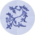 thumbnail image 1 of Ahgly Company Indoor Round Patterned Lavender Blue Area Rugs, 4' Round, 1 of 1