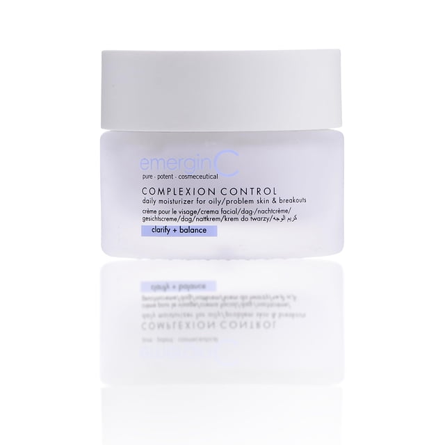 emerginC Complexion Control - Crema hidratante facial ligera para piel mixta grasa + piel propensa a imperfecciones - Crema de día y noche para piel grasa (1.6 oz 50 ml)