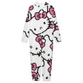 thumbnail image 3 of Hello Kitty Hooded Union Suit Pajama Soft Comfy PJs Sleepwear, 3 of 7