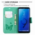 thumbnail image 6 of Allytech Galaxy S9 Plus Case, Slim Fit PU Leather Folio Butterfly Embossed Shockproof Wrist Hand Strap Flip Cards Holder Wallet Case TPU Back Cover for Samsung Galaxy S9+ Plus, Green, 6 of 8