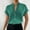 *Green, variant on Women Button Down Short Sleeve Shirt Blouse V Neck Work Business Spring Summer Tops Women's Fashion Simple V Neck Solid Button Short Sleeve Shirt Red S