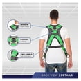 thumbnail image 3 of Full Body Harness with 5 Point Adjustment, Dorsal D-ring, Grommet Legs, Two Side D Rings, and Fall Indicators, 3 of 5