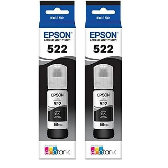 Botella de tinta Epson 522 EcoTank de ultra alta capacidad negra (T522120-S) x2