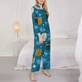 thumbnail image 4 of Bingfone Womens Pajama Sets Cute Colorful Owls And Trees Print,Long Sleeve Loungewear Pajamas Set-X-Large, 4 of 9