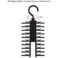 thumbnail image 4 of Belt Tie Rack Black Adjustable Tie Hanger 360 Degree Rotation Bow Tie Rack Hanger Belt Scarves Hook Hanger Organizer Non-Slip Clips Holder 11.4 * 5.1in, 4 of 8