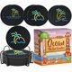 thumbnail image 1 of Juego de 6 posavasos CALUVAR Tiki Bar Ocean de silicona, 1 of 7