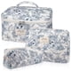 thumbnail image 1 of Set de bolsas de maquillaje Gosect, bolsa de viaje acolchada con estampado floral para cosméticos, 1 of 6