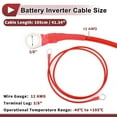 thumbnail image 4 of 105cm 12 AWG Battery Inverter Cable 3/8" Battery Cable Tinned Copper Red OT Type 1 Pc, 4 of 7