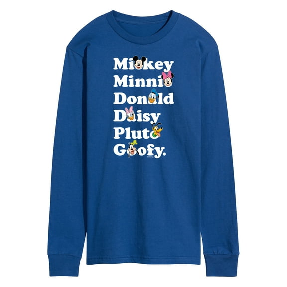 Mickey & Friends - Mickey's Character List - Men's Long Sleeve T-Shirt