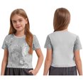 thumbnail image 5 of Zaldita Kids Girls Short Sleeve Sequin Hip Hop Jazz Street Dance Crop Tops Glitter Sparkly Party Shirts Tee Blouse Silver 7-8, 5 of 6